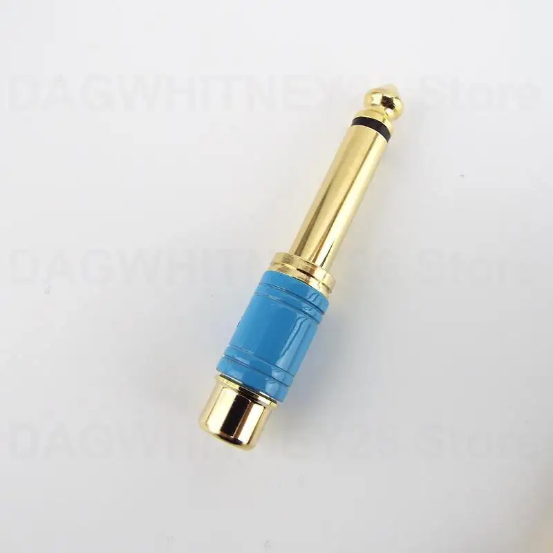 Позолоченный разъем 6 5 мм моноштекер с разъемом RCA мама аудиоадаптера 35