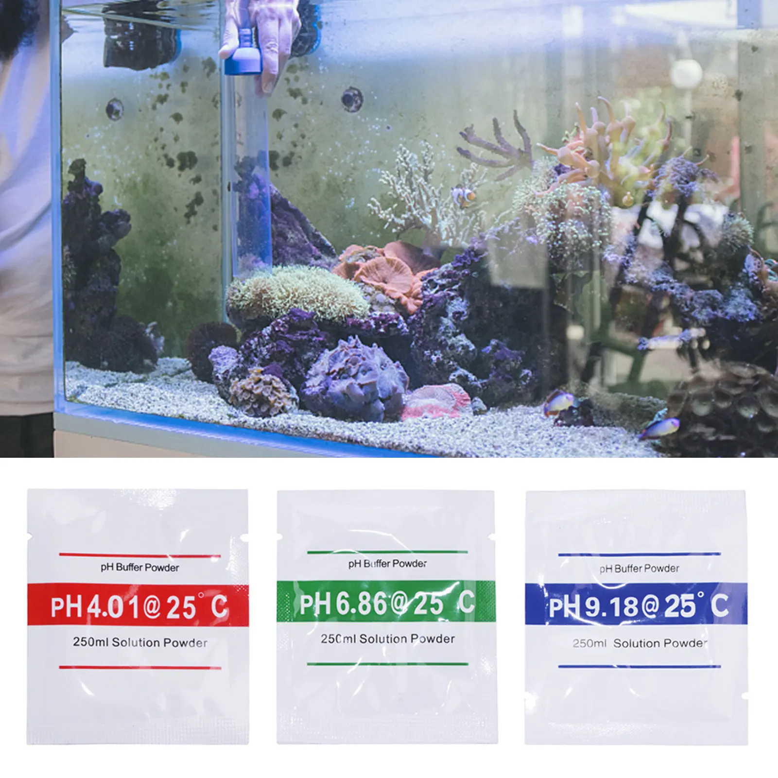 

3Pcs PH Meter Calibration Point 3 Type 4.01 6.86 9.18 PH Buffer Powder Solution Powder Measure Calibration For Test Meter