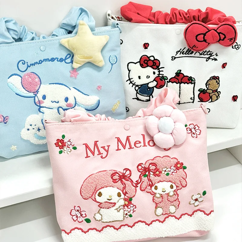 

Anime Sanrio Kuromi Cinnamoroll My Melody Hello Kitty Women Shoulder Bags Cute Casual Fashion Large Capacity Handbag Tote Bag