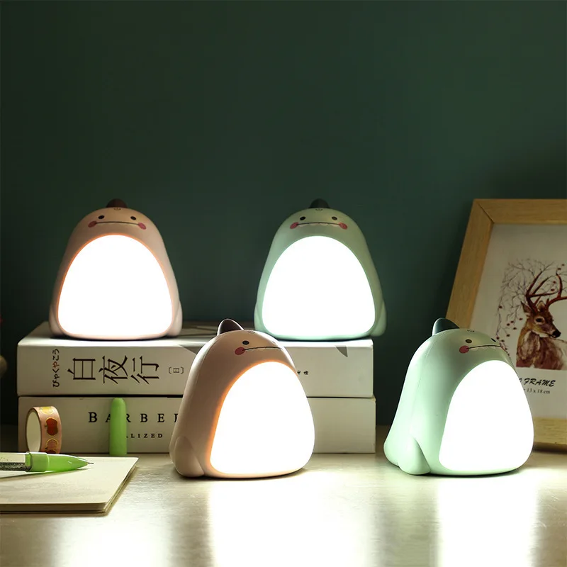 Dinosaur Led Usb Night Light Rechargeable Kawaii Decoration Bedroom Battery Powered Lamp Desk Usb Bedside Kpop Christmas Gift