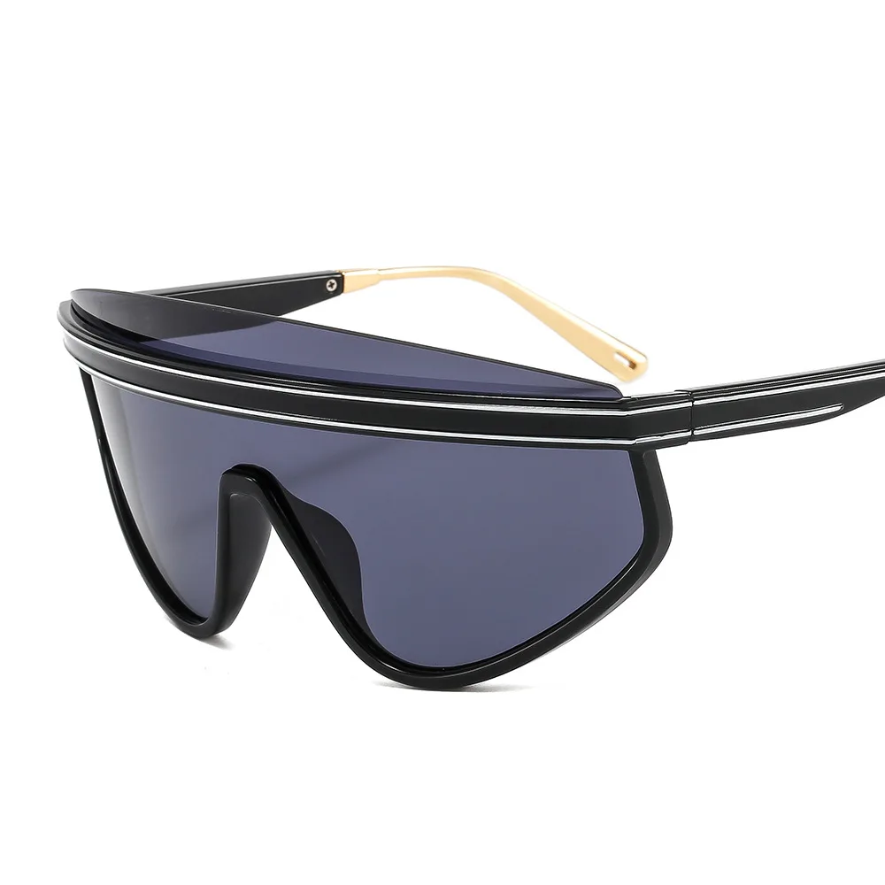 Gafas de sol de gran tamaño para hombre y mujer, lentes a prueba de viento, sin montura, Marco grande, deportivas, UV400