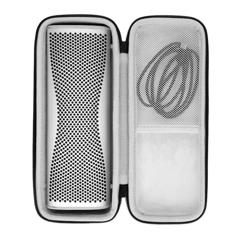Фото Портативный жесткий чехол из EVA для KEF MUO2, мягкая подкладка из оксфордской ткани, внутренний сетчатый карман, двойная молния, удобная ручка, дорожная сумка. №5