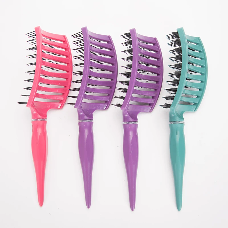 Горячая Распродажа желтая щетка для укладки салона вьющийся хвост искусственная