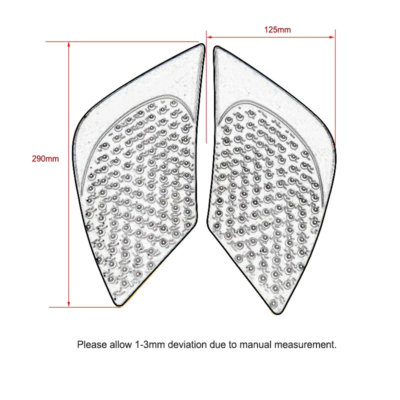 Противоскользящие накладки на топливный бак боковая газовая наколенница