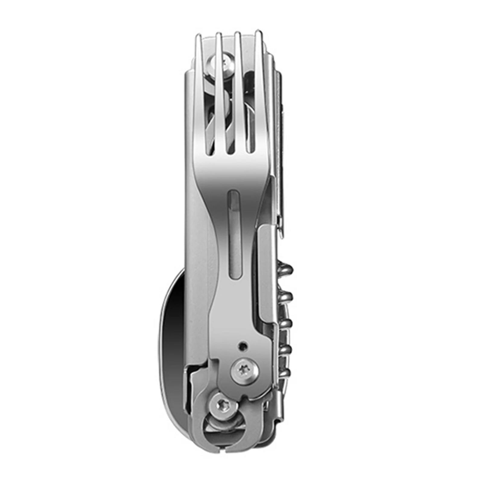 

Folding Tableware Detachable Hiking Tableware Portable Stainless Steel Spoon Fork Knives & Bottle Opener Combo Set Travel