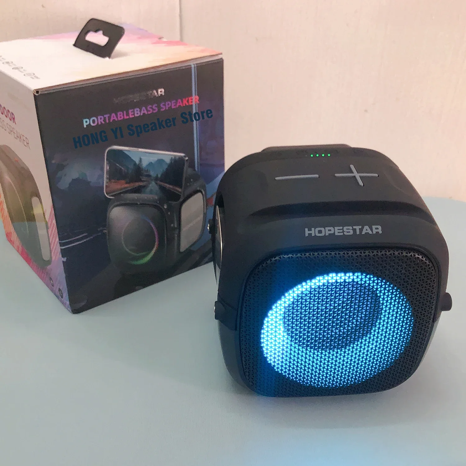 

HOPESTAR вечерние One портативный Bluetooth-динамик для улицы, мощный сабвуфер, подставка, FM-радио, игровой водонепроницаемый динамик