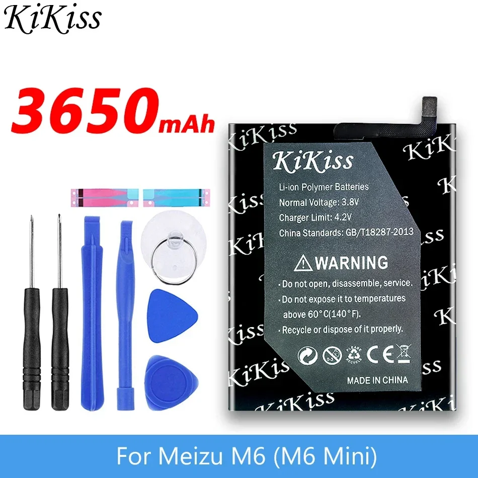 Аккумулятор Kikiss 3650 мАч BA711 для Meizu Meilan 6 M6 M711M M711C M711Q M711H аккумуляторы мобильных