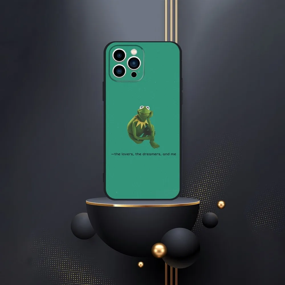 K-Kermit The Frog Phone Case For iPhone 16 15 14 13 12 Pro Max 11 7 8 Plus XR XS Shockproof Silicone Soft Shell