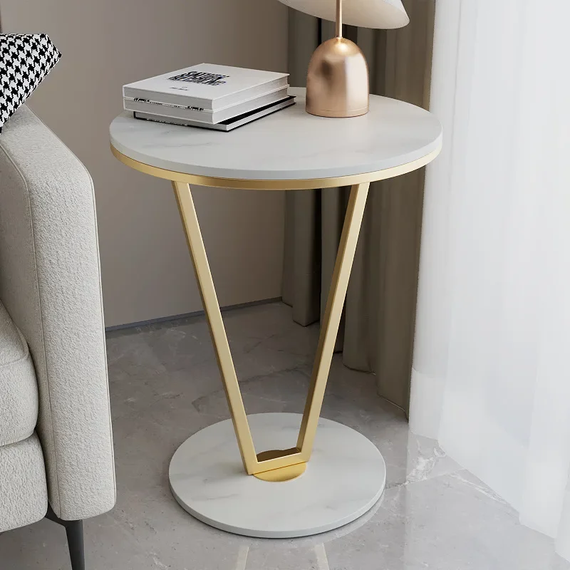 

Креативный роскошный кофейный столик для гостиной, минималистичный Круглый элегантный зеркальный кофейный столик, высококачественный стол низкая домашняя мебель