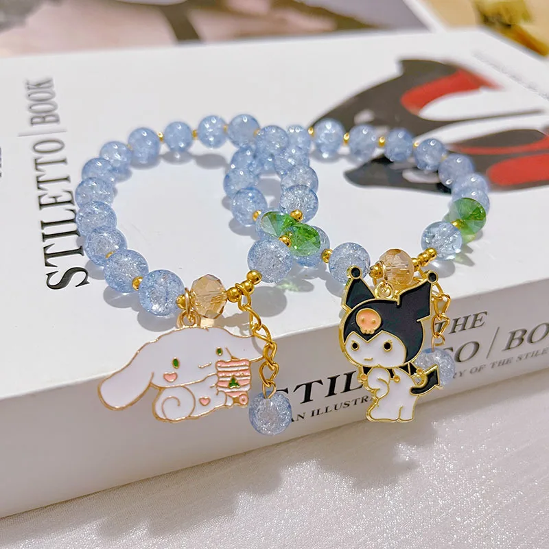 

New Kawaii Kuromi Bracelet Anime Sanrio Mymelody Cinnamoroll Cute Jewelry Decoarte Dolls Pendant Accessories Toys Girls Gifts