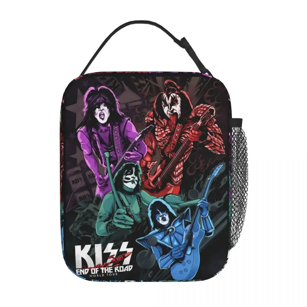 Сумка для обеда Kiss Band Забавный портативный ланч-бокс унисекс Рок-музыки Офисная