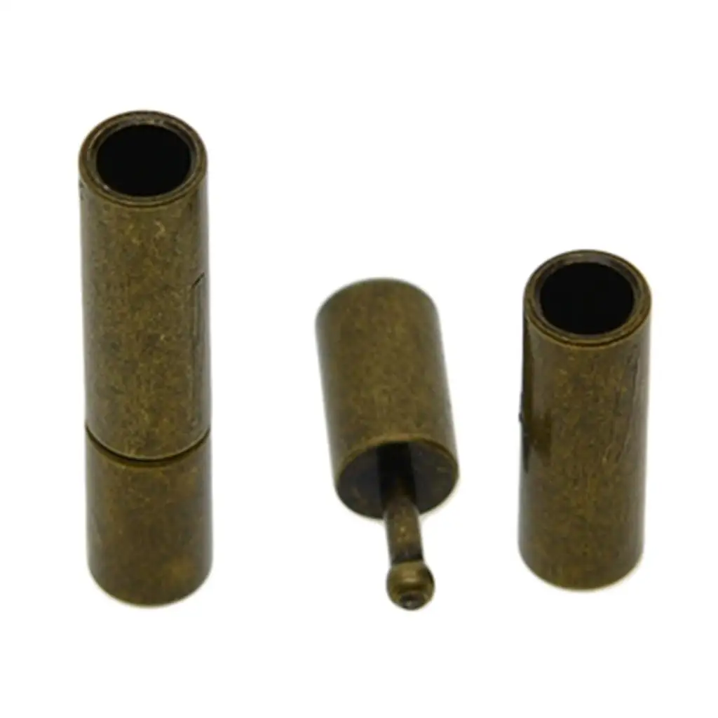 

10 Sets Cylinder Bayonet Push Clasps 2mm Round Leather Cord Jewelry Clasp