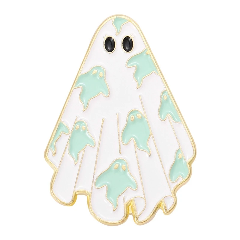 Cute Friends Pin Ghost Brooch Halloween Spooky Alloy Backpack Accessories Gift for Children |