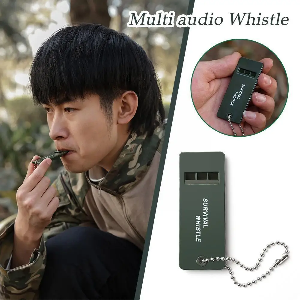 

Multi-audio Whistle Three Frequency Outdoor Survival Whistle Equipment Hiking Survival Essential Whistle Sports Portable Ca E9G2