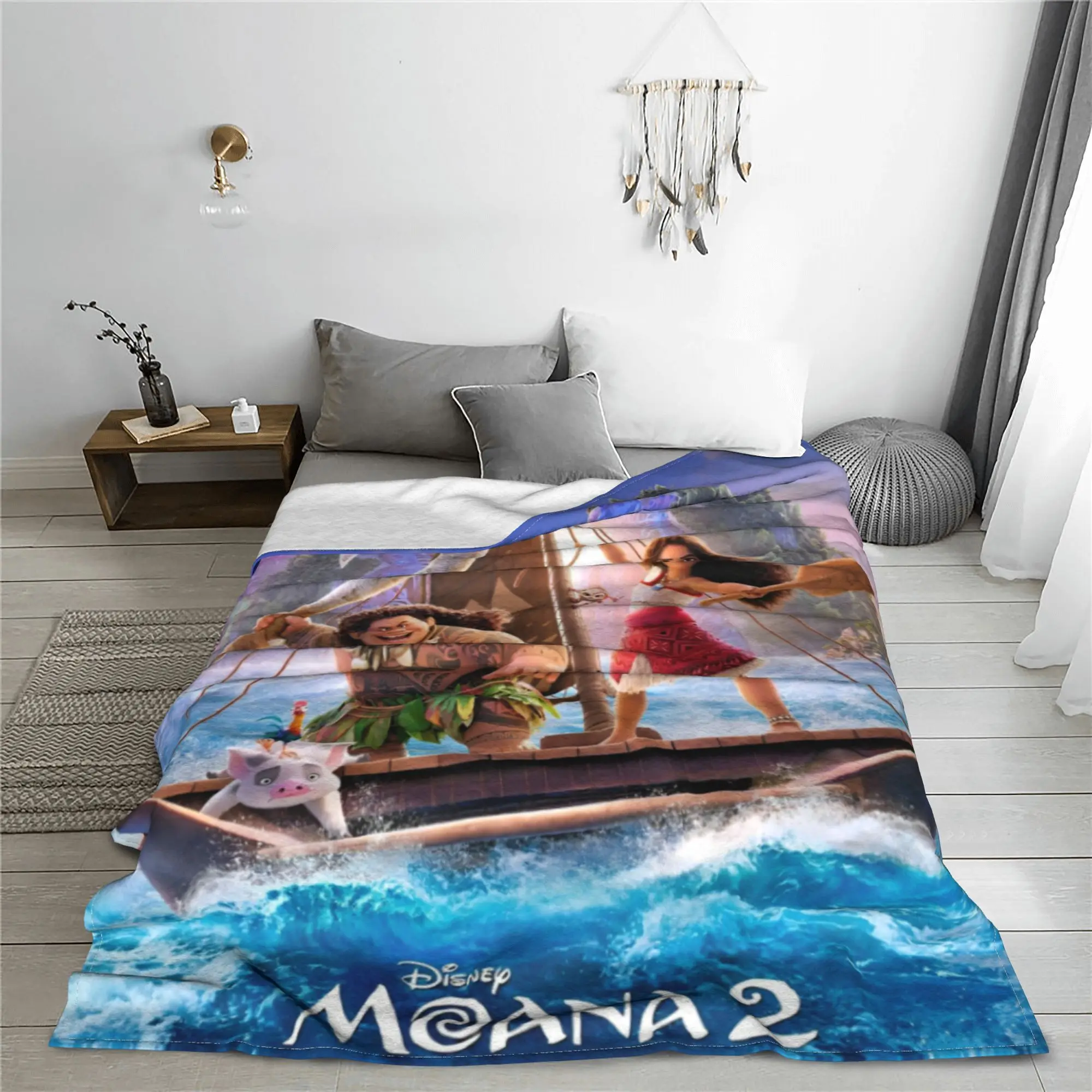 Moana 2 Maui Pua Heihei новое флисовое одеяло для приключений мультяшные одеяла дивана