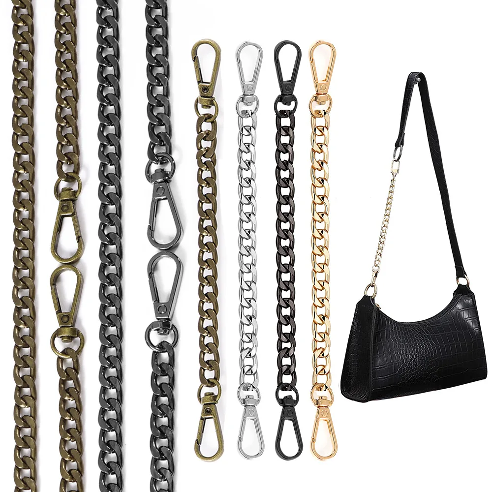

Women's Bag Chain Handmade DIY Metal Chain Multi-size Plate Buckle Imitation Gold Aluminum Chain Luggage Accessories