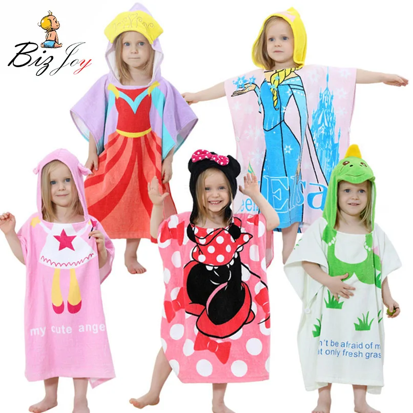 

Baby Robe bath towel bathrobe Cape animal Cute children Pajamas cap Cartoon Faily Tale cotton Girls lady clothes Kids Play Mats