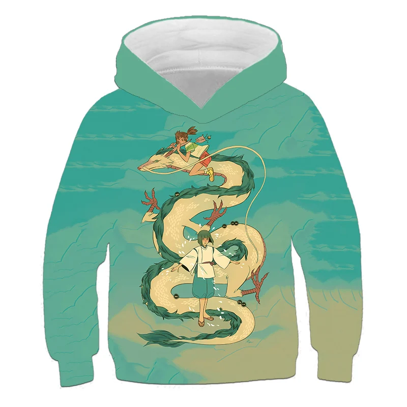 

My Neighbor Totoro Riman Cartoon Anime 3D Printing Autumn 4-14 Years Old Children's Pullover Boys Girls Casual Sports Tops