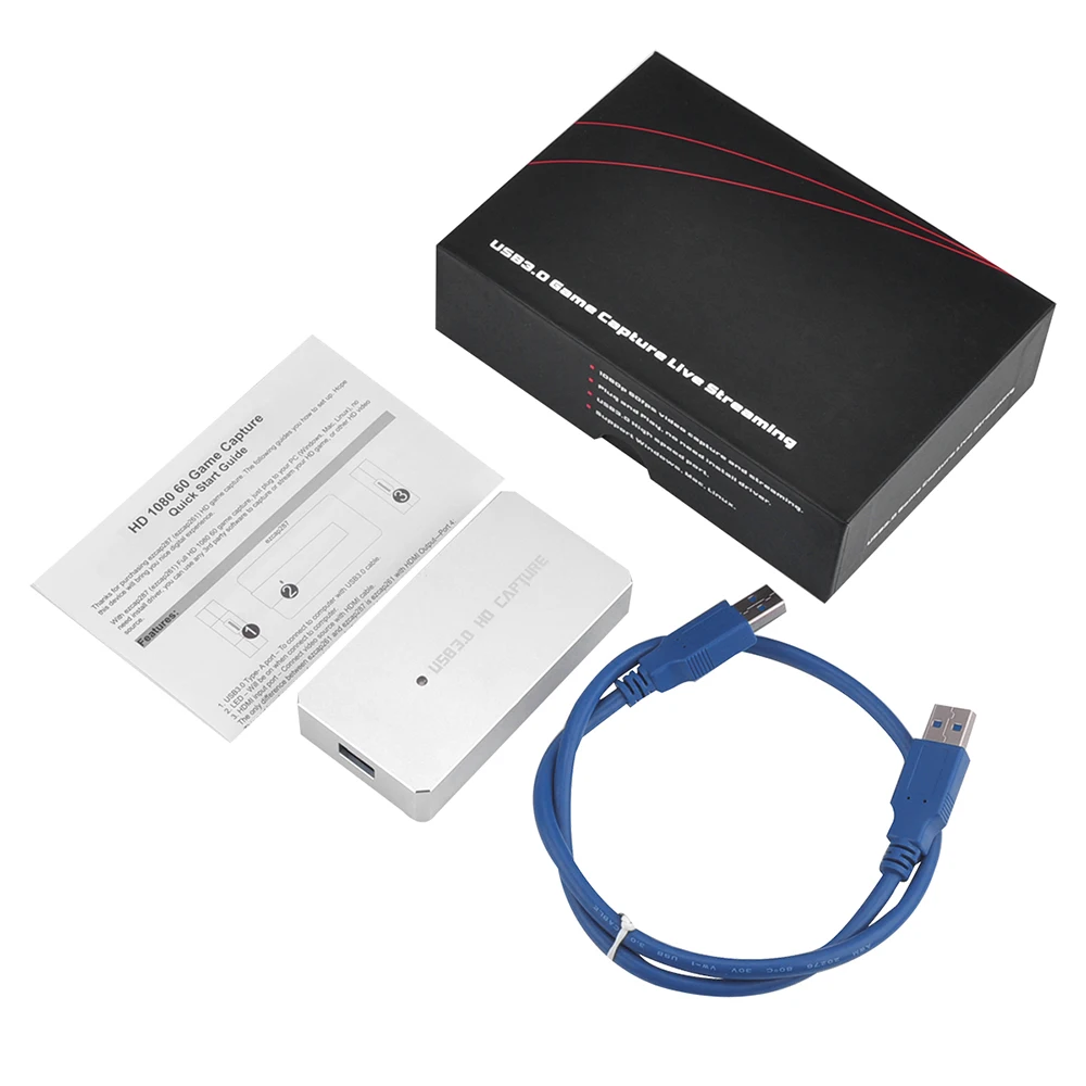 

ezcap287P USB 3.0 HD Capture Card Video Game Recorder 1080P Live Streaming Converter Plug and Play for XBOX One PS3 PS4