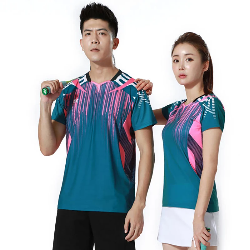 

Рубашка для бадминтона, Женская/мужская футболка для настольного тенниса, спортивная одежда для командных игр, быстросохнущая дышащая футболка для гольфа, волейбола, тенниса, тренировок