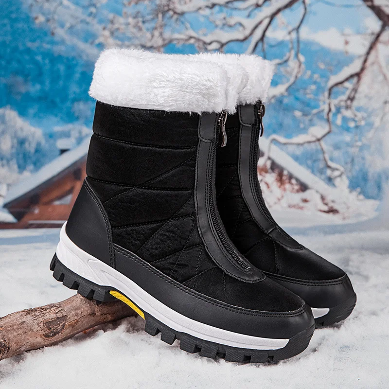 Xiaomi SALUDAS Waterproof Winter Boots Women Keep Warm Non-slip Ankle Boots Snow Boots Plus Size 42 White Boots Women Sneakers