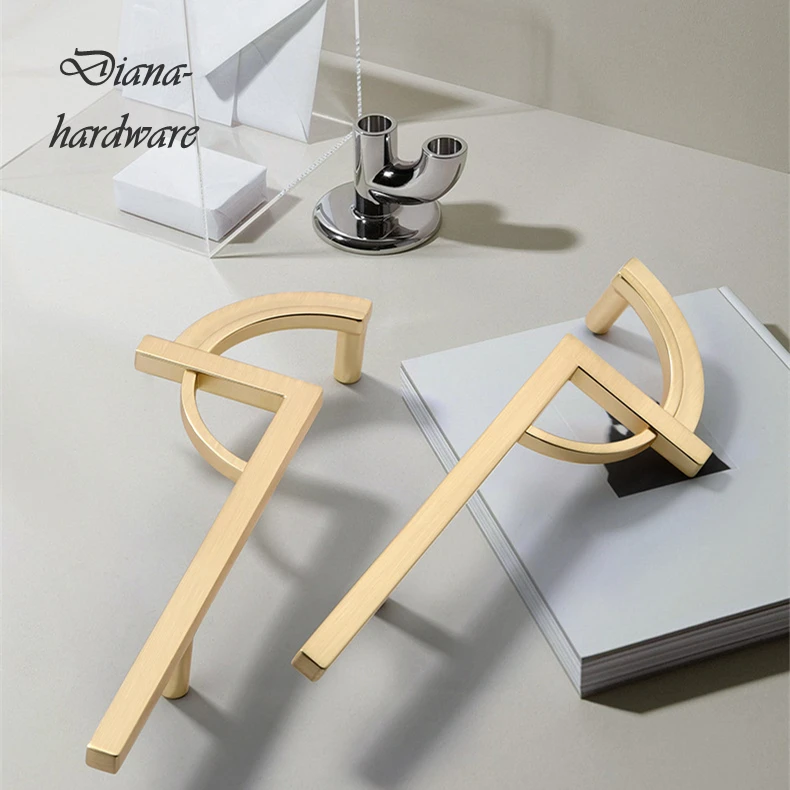 Luxury Light Gold Gray Cabinet Door Handle Kitchen Bedroom Bathroom Shoe Drawer Pulls Decor Furniture Handles Hardware |