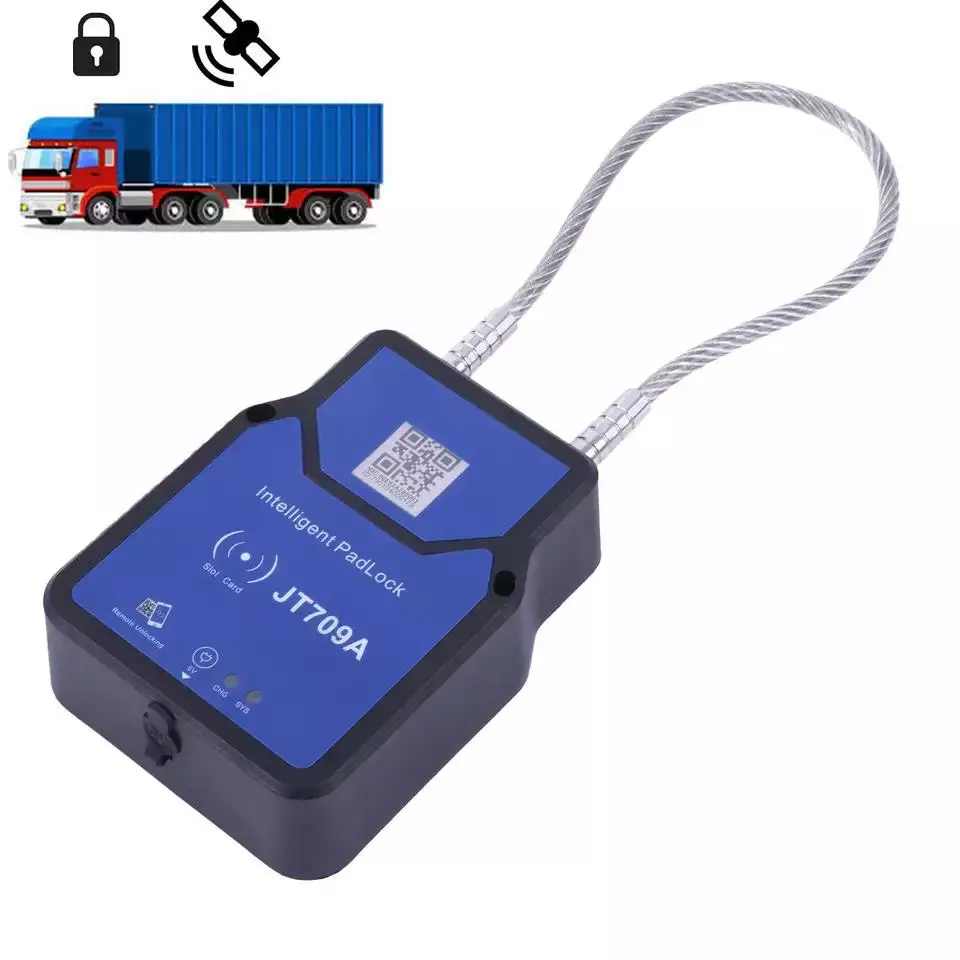 

JT709A GPS Tracker Truck Trailer Cargo Remote Unlock Blue Tooth RFID Smart Electronic GPS Padlock Container E-Seal Lock