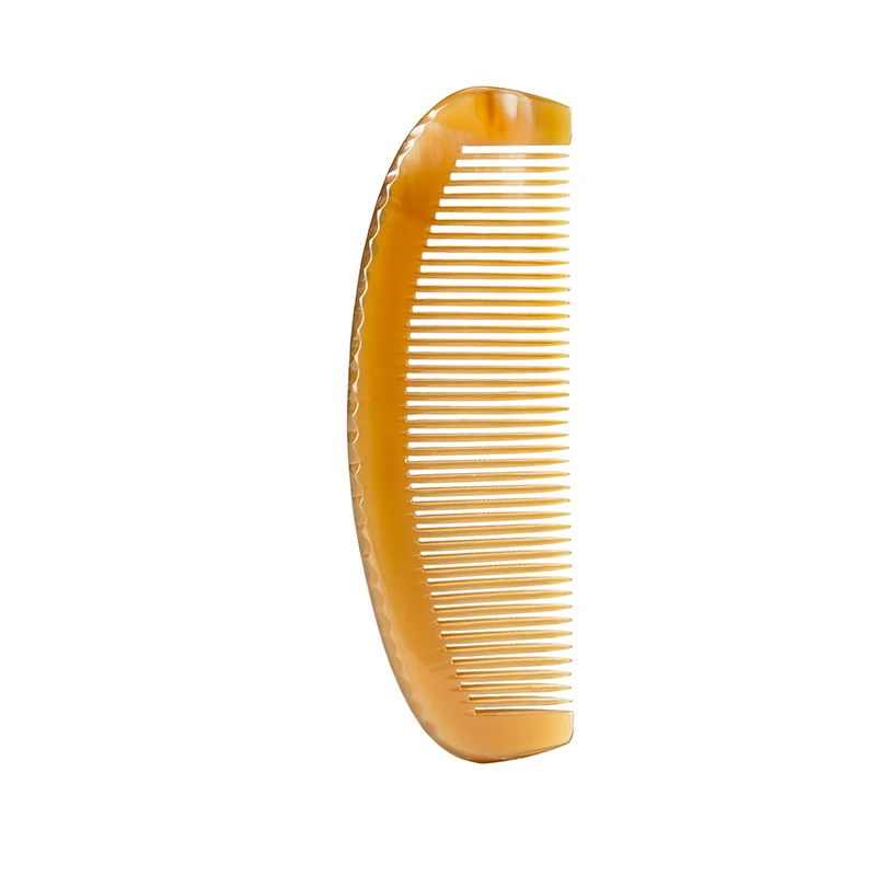 Handmade plateau yak horn hair comb scalp massage comb moon-shaped comb easy carry small comb beard comb curly hair ox horn