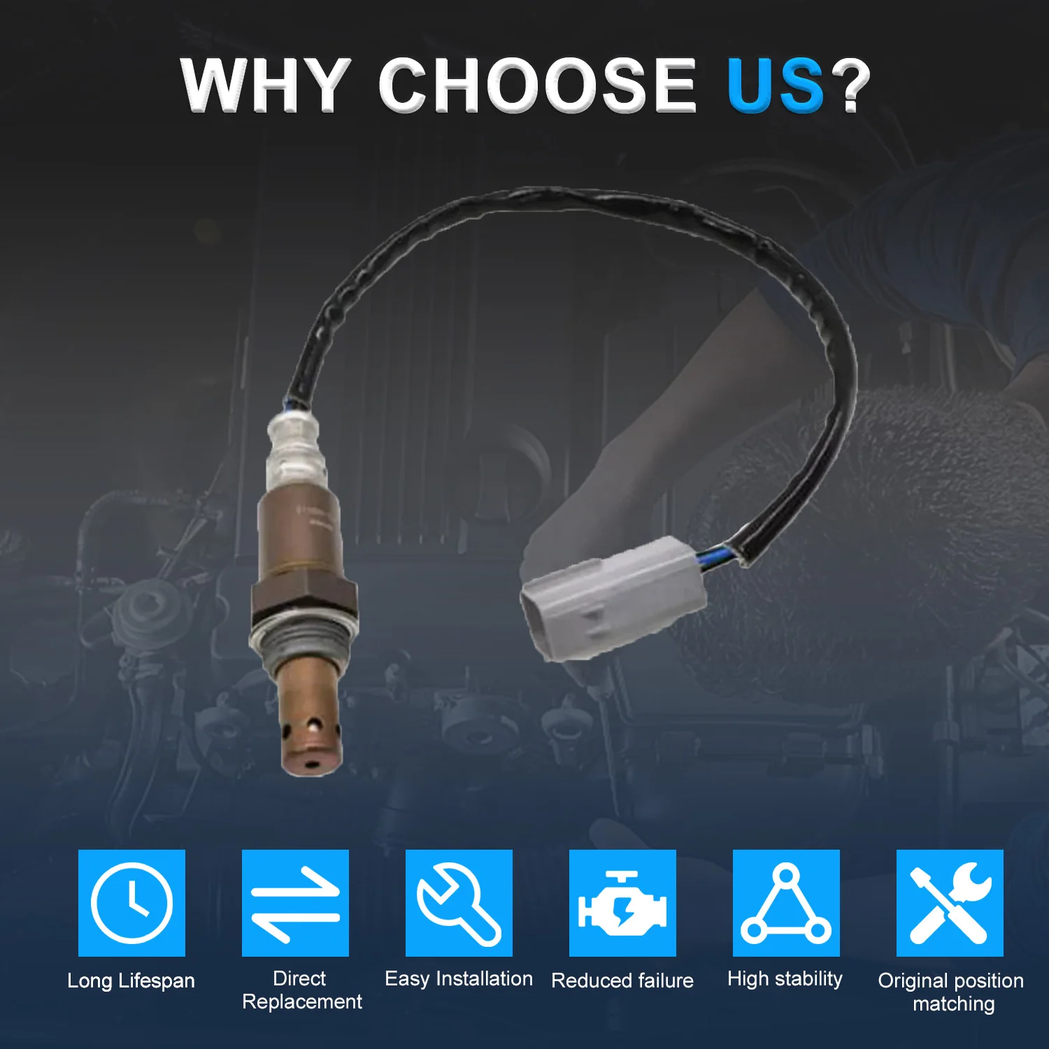 Датчик кислорода O2 22693-JA00B 22693JA00B для 2007-2010 NISSAN X-TRAIL Altima Rogue 2.5L DOX-1447 234-9073 226A3-ES60A