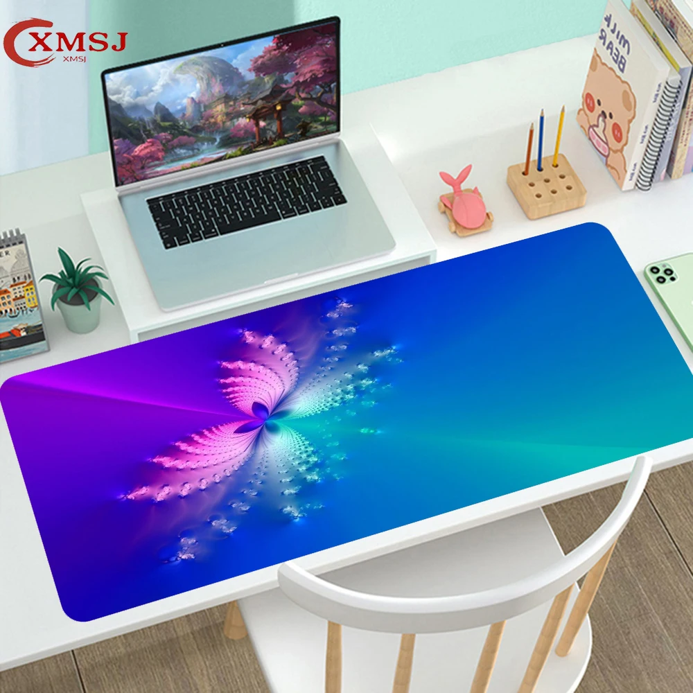 

Luminous Pink Butterfly Mouse Pad 900x400 My Dress-up Darling Xxl Gaming Keyboard Mat Xl Desk Protector Custom Cute Pc Gamer Rug