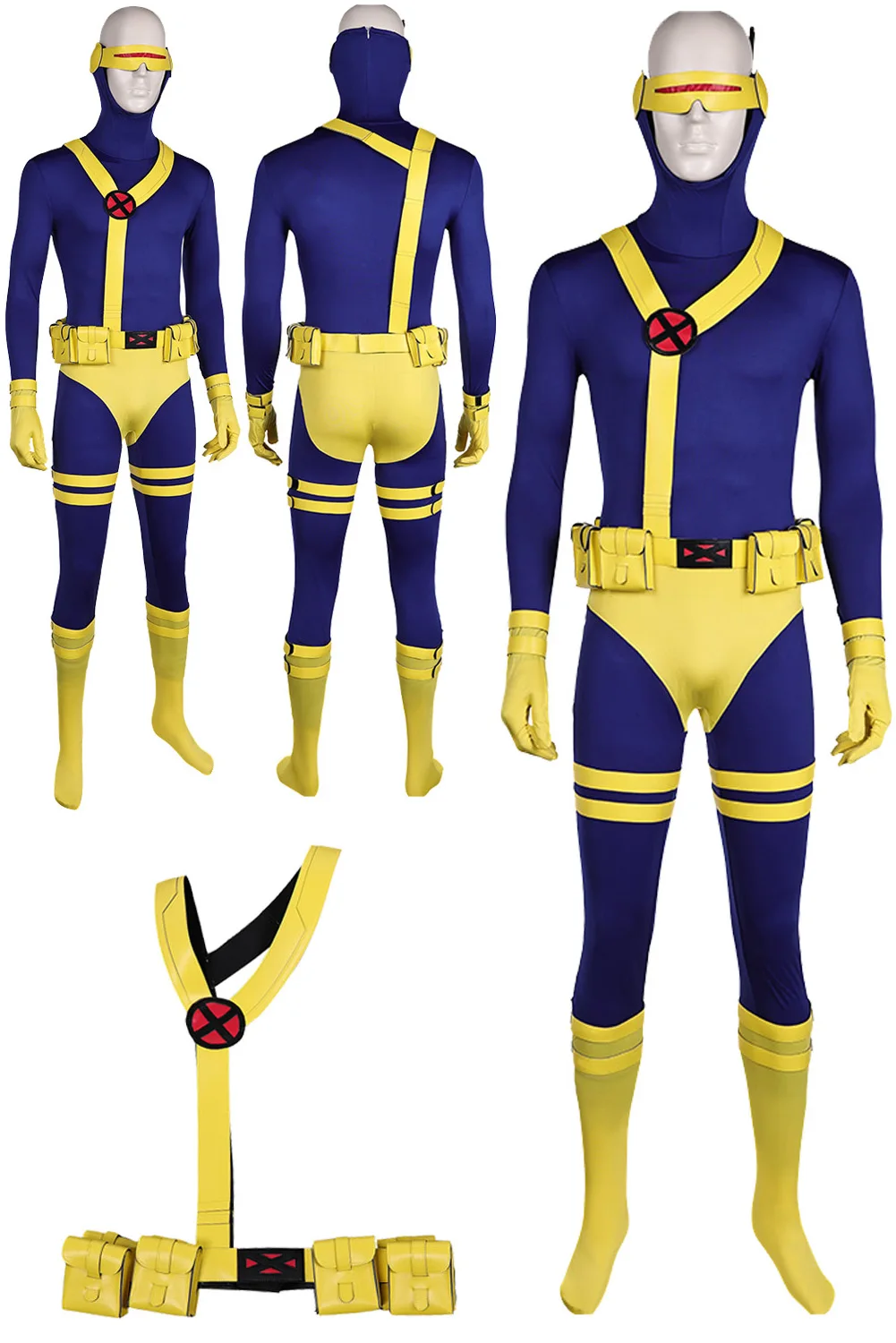 Костюм для косплея Скотта мужская маскировка Fantasia X 97 суперзлодей комбинезон