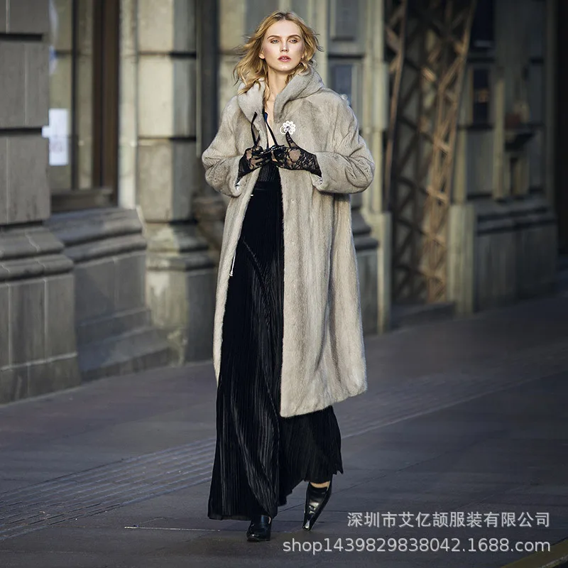 Women's real mink fur coat Women's mink fur coat Genuine long fur coat Ladies winter oversized 6xl 5xl 7xl natura fur coat