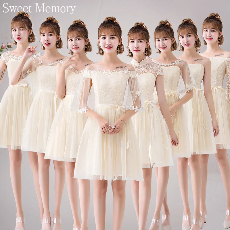 Модель F033 платье для выпускного Шампань невесты и сестры на выпускной недорогие