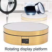 12cm electric rotating display stand mirror 360 degree turntable jewelry holder battery for photography video shooting props