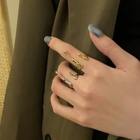 2022 new contracted fashion exaggeration drop irregular wax lava forefinger circle punk opening ring women jewelry gifts