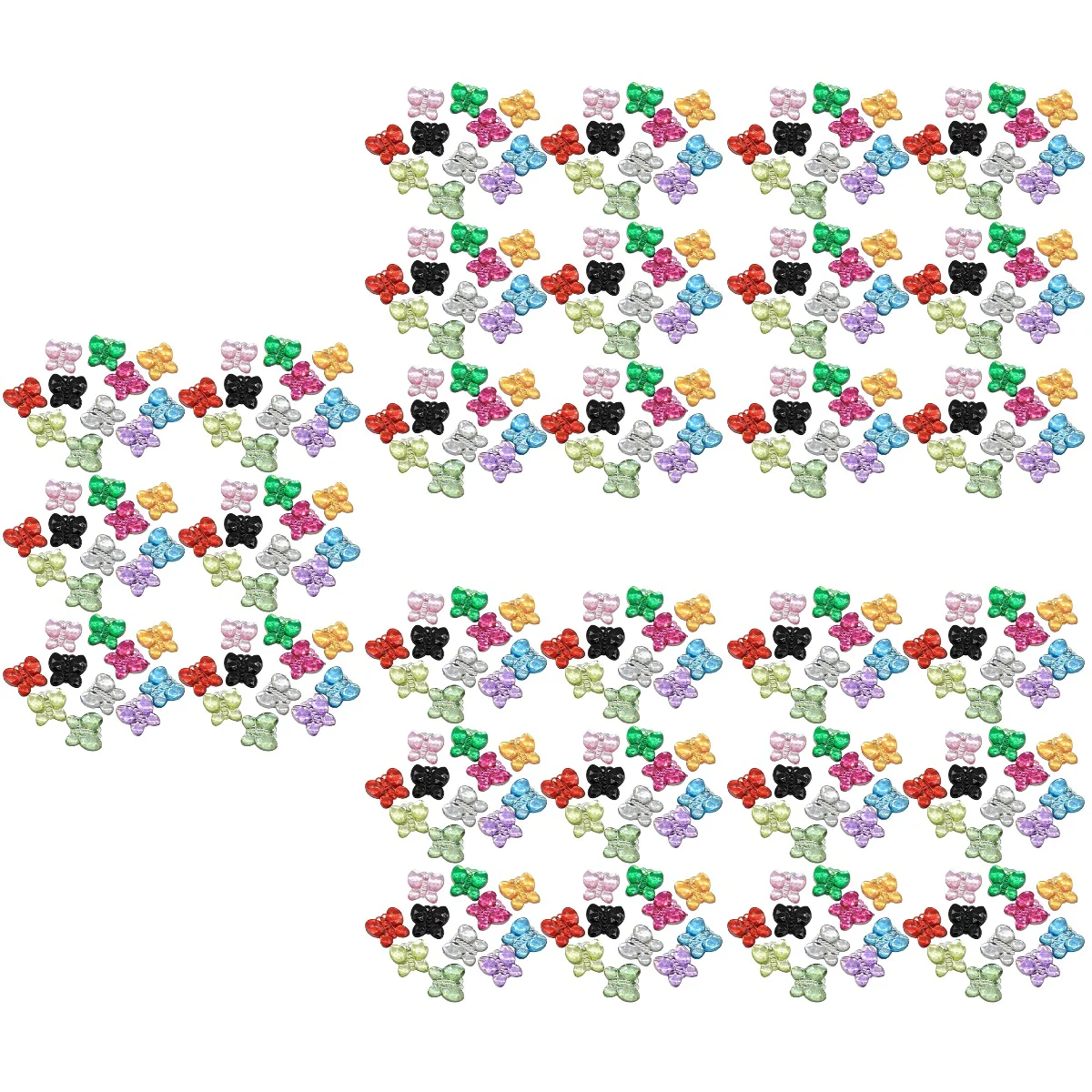 Plastic Butterfly Decorations Decorative Butterflies Crafts Charms Vibrant Decors Nails