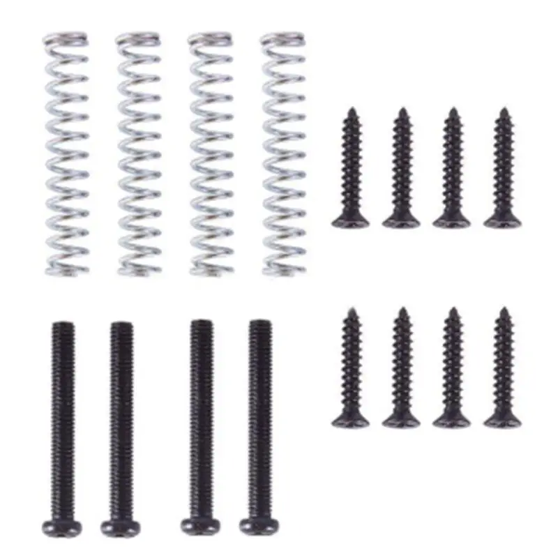 Humbucker Pickup Screws Springs Kit Ring Surround Mounting Guitar Parts Black | &amp Accessories