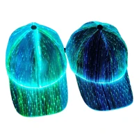 2022 new led fiber optic lighting baseball cap outdoorilluminated sun protection performance cap fashion trend leisure gorro hat