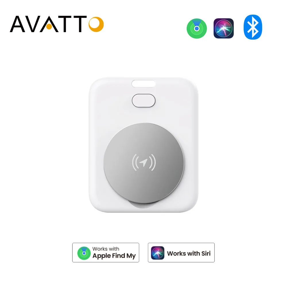 

AVATTO Mini GPS Device Tracker,Bluetooth Anti-Lost Pet Kids Bag Wallet Tracking for Smart Finder Locator,Work for Apple Find My