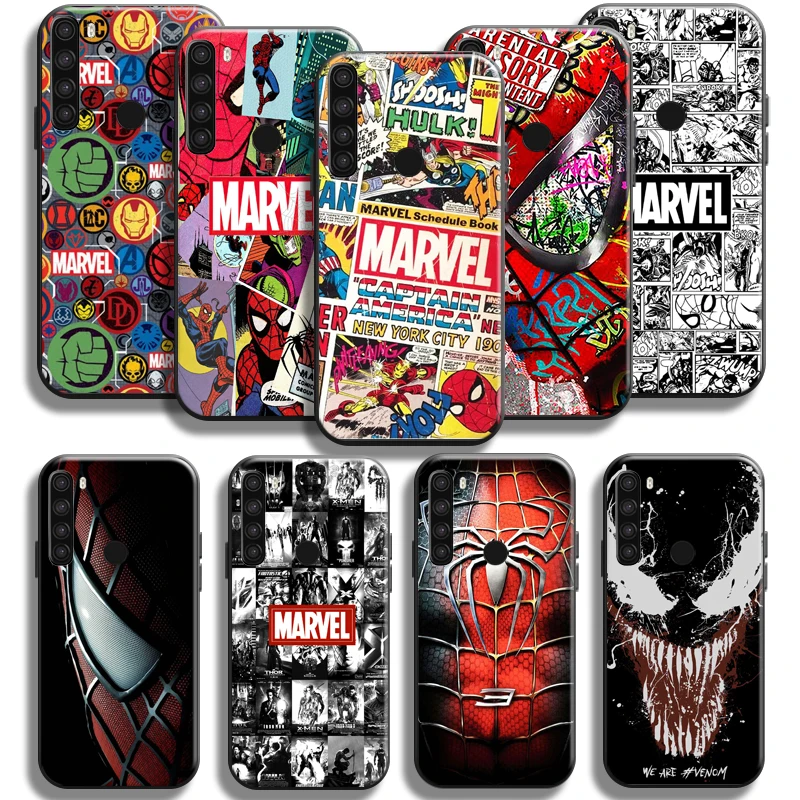 

Marvel Avengers Phone Case For Xiaomi Redmi Note 8 8T 8 Pro For Redmi 8 8A Funda Liquid Silicon Soft Silicone Cover