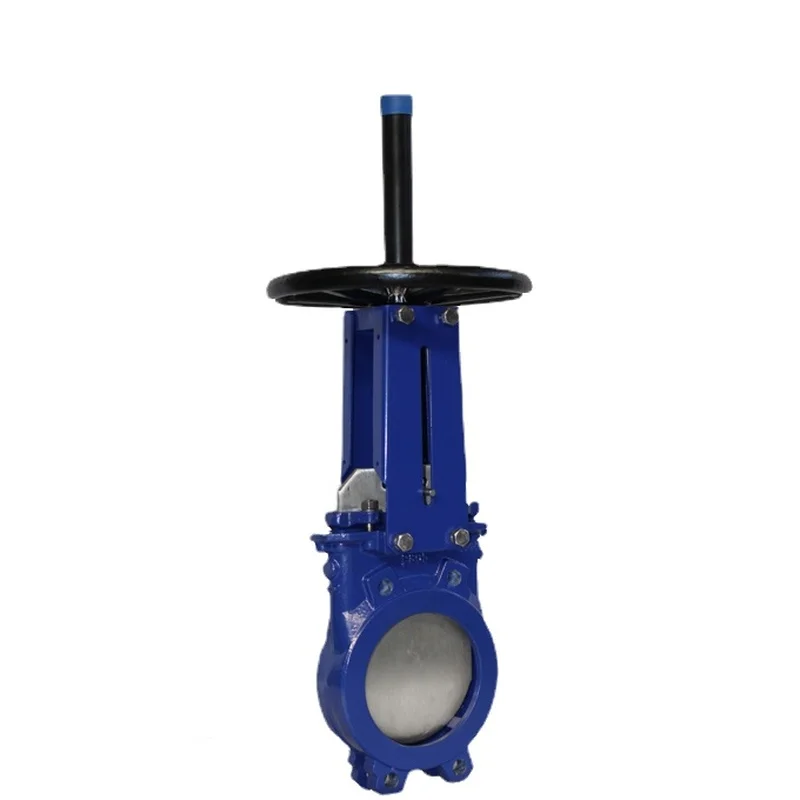 

Ductile Iron Brass Soft Seal Gate Valve GGG40 PN10 Pneumatic Rising Stem Knife Gate Valve