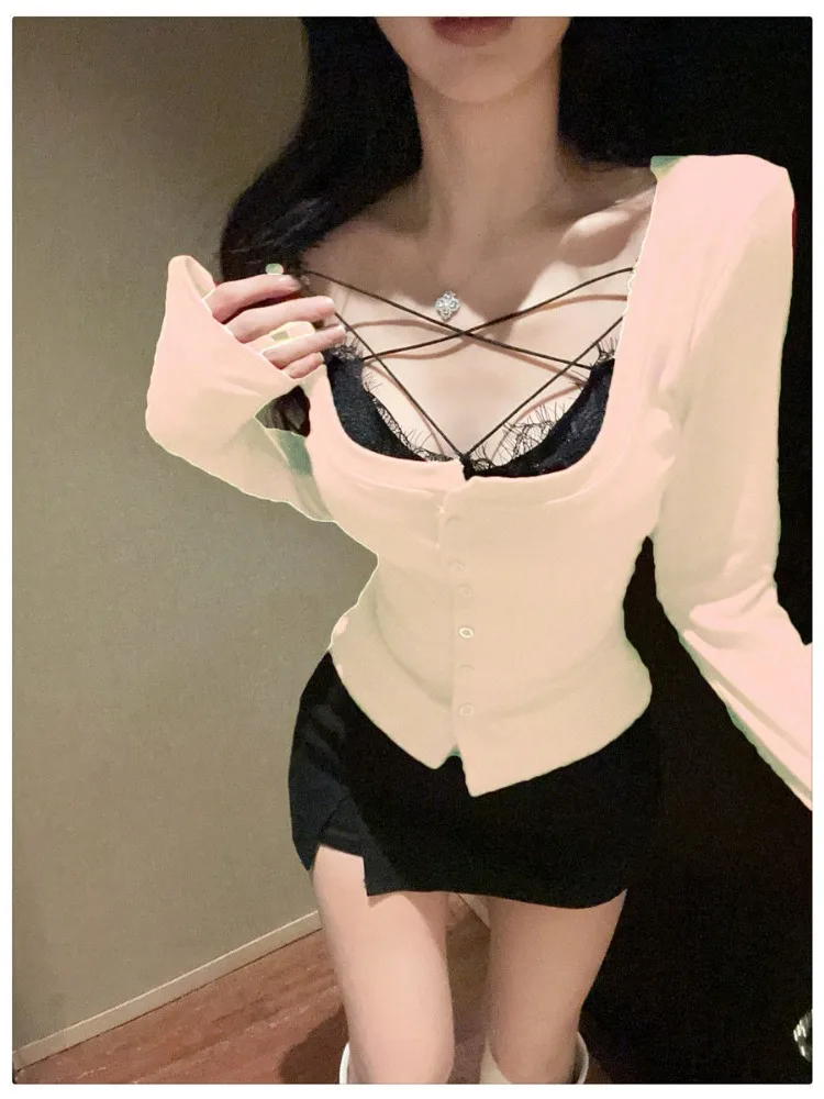 Женская кружевная футболка Kimottimo