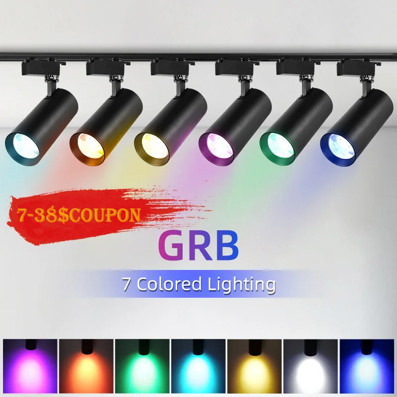RGB Spot LED sahne ray lambaları renkli Downlight RGB projektör Spot lamba atmosfer parti aydınlatması KTV Bar dans odası için