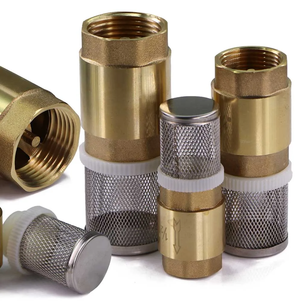 Латунный обратный клапан 1/2 дюйма 3/4 1 дюйм односторонний адаптер с защитой от