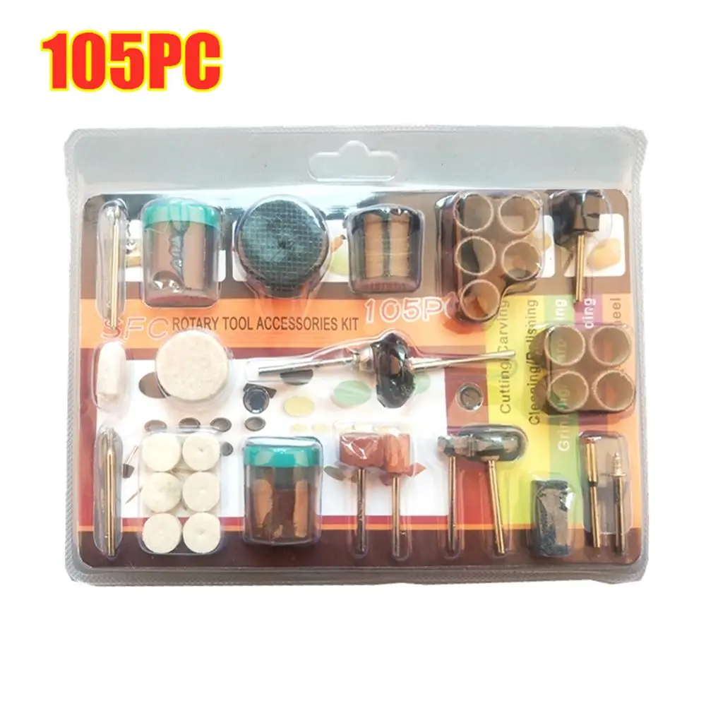 

105 Pcs/set DIY Mini Electric Drill Grinder Polishing Cutting Shank Rotary Kits For Electric Sanding Engraving Polishing Set
