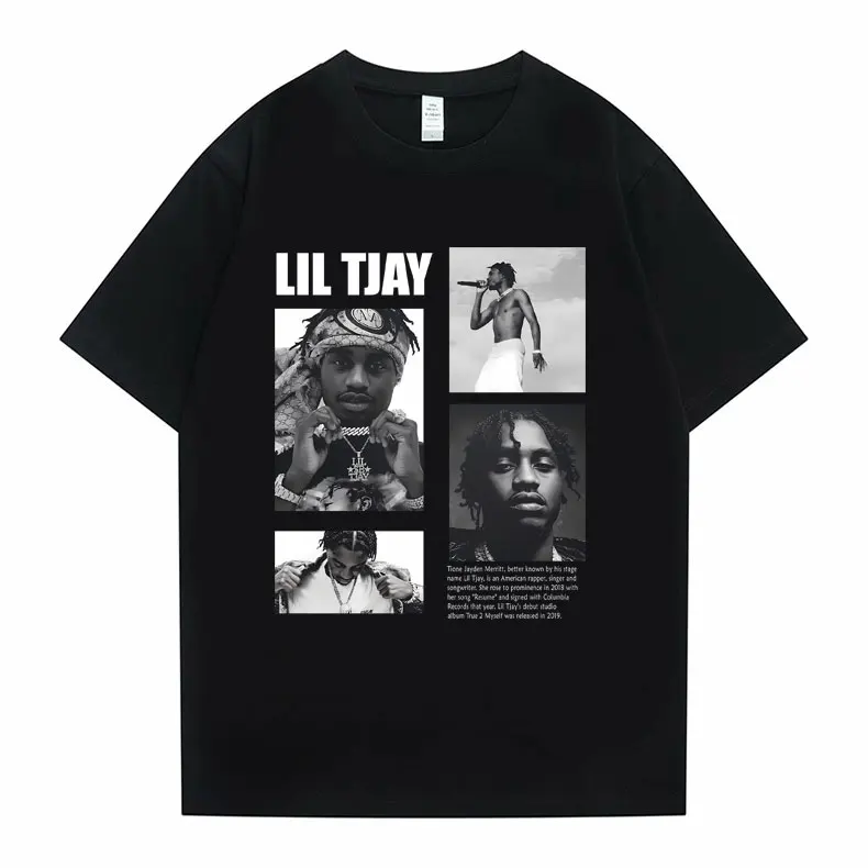 Лидер продаж футболка Rapper Lil Tjay Destined 2 футболки Win мужская мода большого размера в