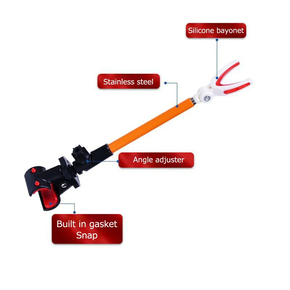 Телескопическая Подставка Для Удочки Регулируемый Зажим Устойчивые К Царапинам