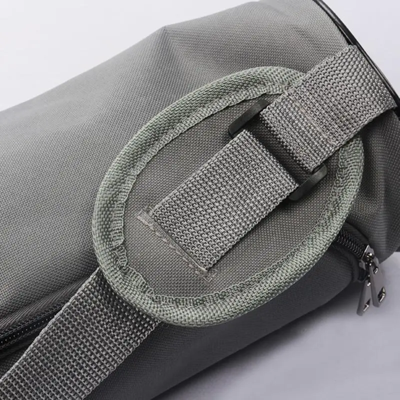 Yoga Mat Storage Pocket Adjustable Full-Zip Cargo Bag With Shoulder Strap Wear-Resistant Canvas Knapsack Gym Bag Carrier Holder