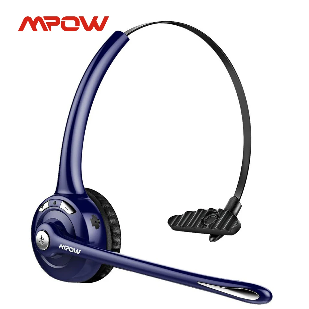 

Офисные наушники Mpow Pro, беспроводные гарнитуры Bluetooth V5.0 с микрофоном CVC 6,0 для мобильного телефона, колл-центра, водителя грузовика, Skype