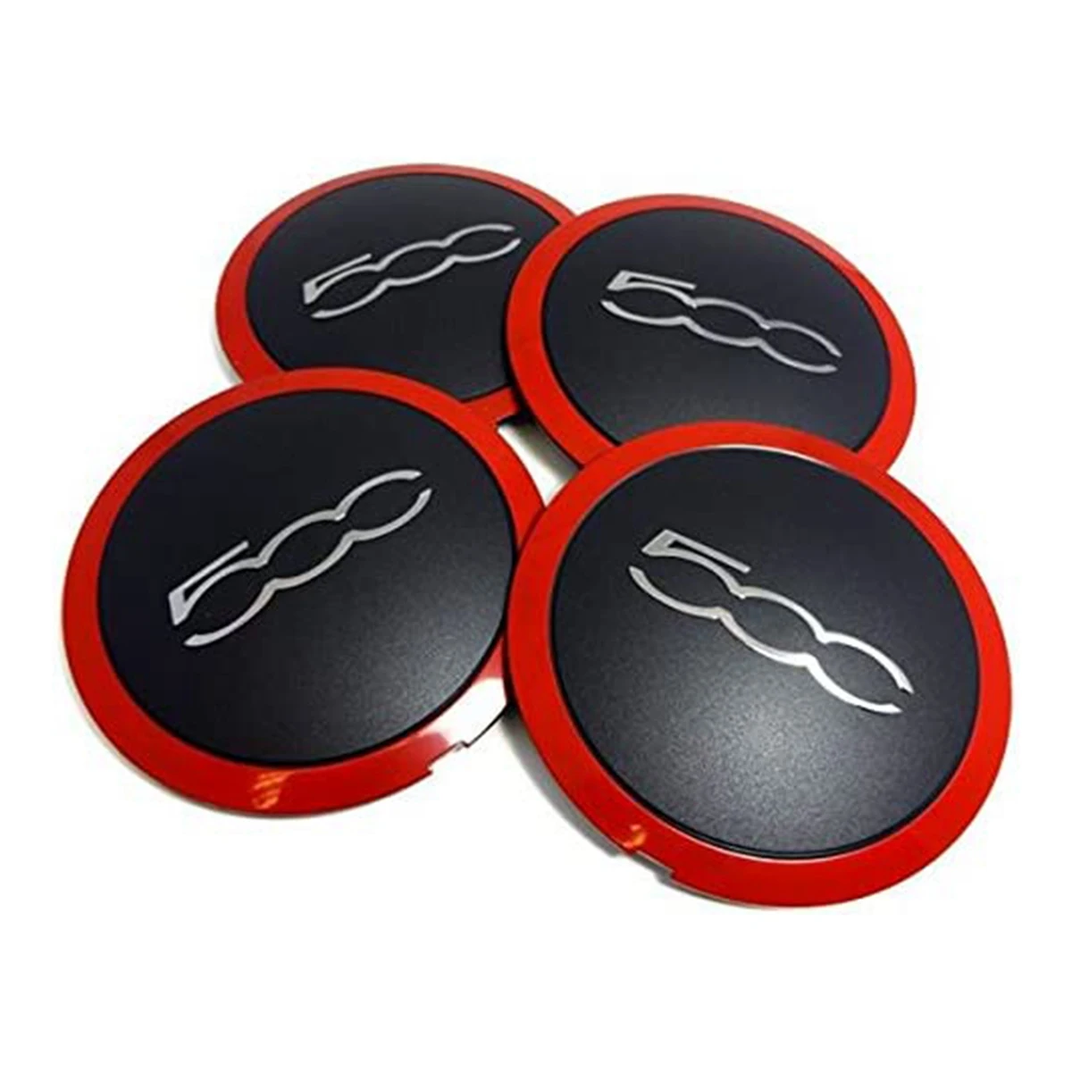 

4Pcs 133mm Hubcap for Wheel Centre Hub Emblem Sticker 68078419AC 68078421AC 51884863 Red